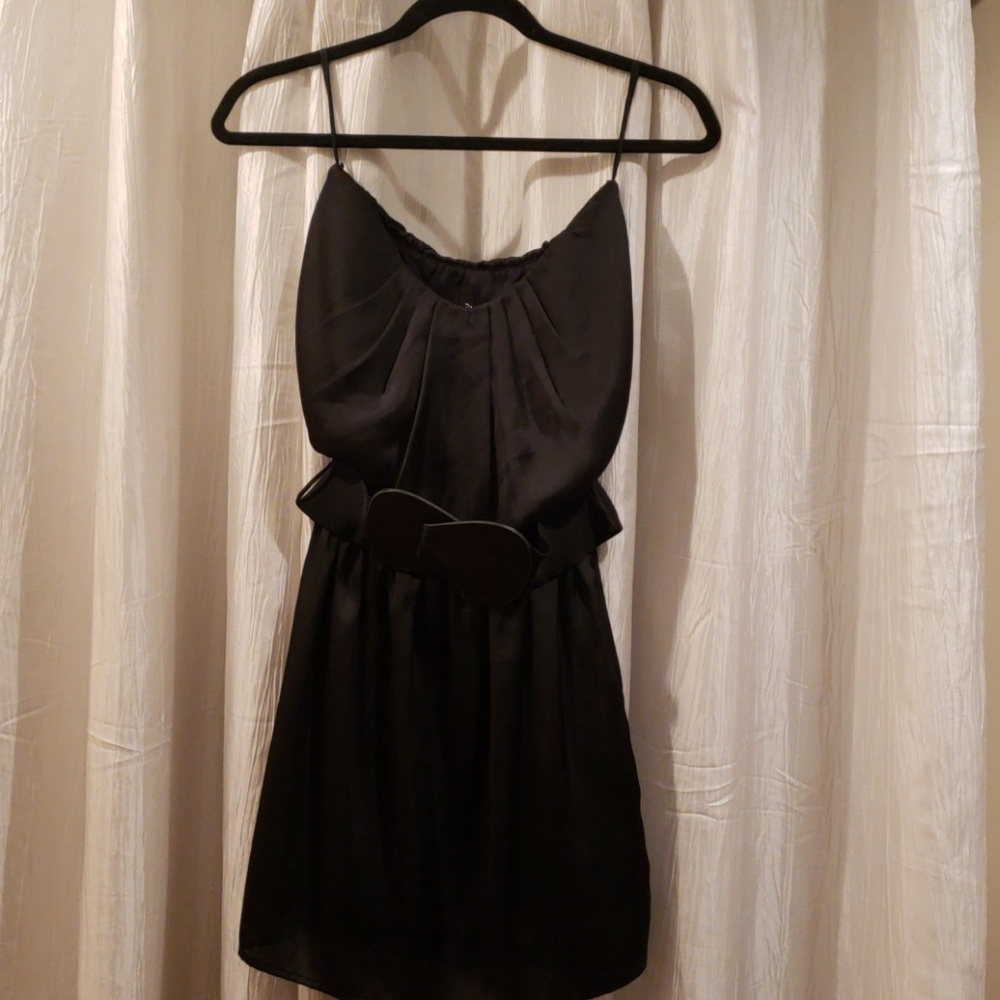 Black strapless dress